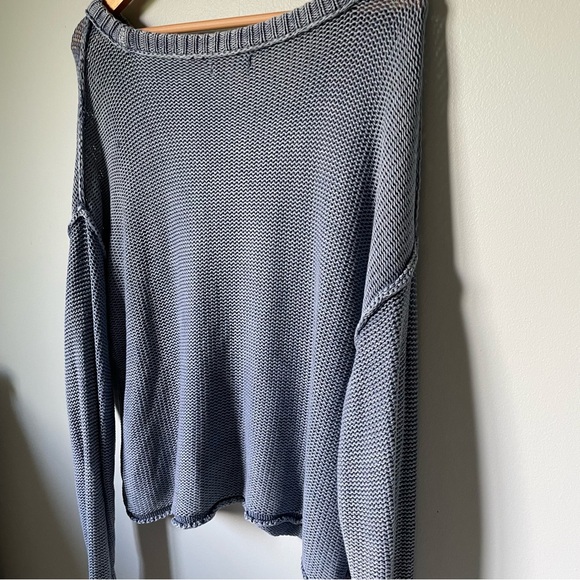 American Eagle Outfitters Easy Crew Neck Sweater - Blue - Size Large - Picture 5 of 7